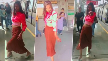 Delhi Metro Dance Viral Video: Influencer Grooves Inside Metro Compartment Causing Disturbance to Commuters, Faces Backlash After Reels Go Viral