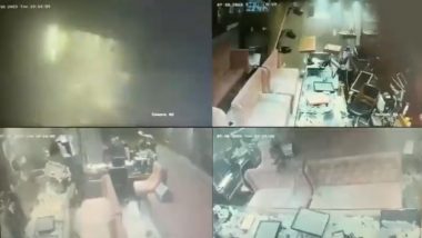 Himachal Pradesh Restaurant Blast Video: Cylinder Explodes at Eatery in Shimla's Mall Road, Terrifying Clip Surfaces