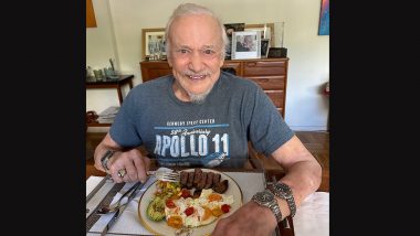 Apollo 11 Launch's 54th Anniversary: Buzz Aldrin, Second Man on Moon Celebrates Historic Event With Steak and Eggs (View Pic)