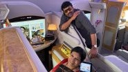 Chiranjeevi Whisks Away Wife Surekha on Flight for Holiday, Shares Update About His Next 'Hilarious Family Entertainer' (View Pics)
