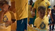 Cristiano Ronaldo Signs Autograph and Hugs His &lsquo;Player Mascot&rsquo; At the Start of Al-Nassr vs Paris Saint-Germain Club Friendly 2023 (Watch Video)