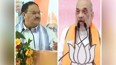 India News | Amit Shah Targets Gehlot Government in Udaipur Rally, Nadda Mounts Attack on Congress in Madhya Pradesh