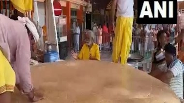 India News | Rajasthan: Mahabhog of 2,700 Kg Bread Offered at Siddha Peeth Balaji Temple