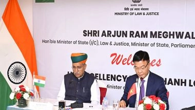 World News | Union Minister Arjun Ram Meghwal, Vietnamese Counterpart Le Thanh Long Discuss Cooperation in Law and Justice