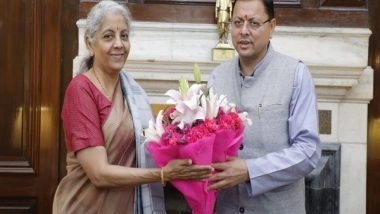 India News | Uttarakhand CM Dhami Meets Finance Minister Nirmala Sitharaman in Delhi