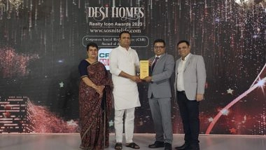 Business News | Keval Valambhia, COO of CREDAI MCHI, Recognized as Corporate Social Responsibility Icon at the Desi Homes Realty Awards 2023
