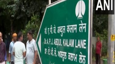 Delhi: Aurangzeb Lane Renamed as Dr APJ Abdul Kalam Lane, New Name Plaques Unveiled (Watch Video)