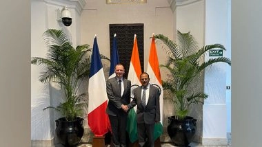 World News | NSA Doval, French President's Diplomatic Adviser Bonne Take Forward Strategic Dialogue Between India, France