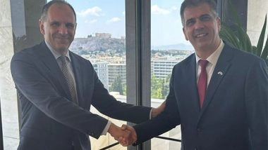 World News | Israeli Foreign Minister Cohen Talks Security Cooperation in Greece