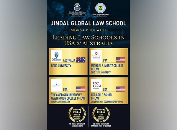 Business News | Jindal Global Law School (JGLS) Signs 4 MoUs with Leading Law Schools in USA & Australia for Transnational Learning