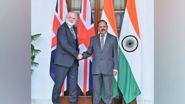 World News | NSA Ajit Doval, British Counterpart Tim Barrow Discuss Safety of Indian High Commission and Its Diplomats in UK