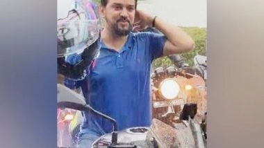 India News | Ahead of Racing Event in UP, Union Min Anurag Thakur Rides Bike with MotoGP Riders