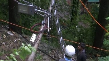 India News | Himachal Pradesh: Trees Uprooted, Electricity Poles Damaged After Heavy Rains in Shimla
