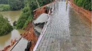 India News | Under-construction Road Damaged in Kerala's Wayanad District