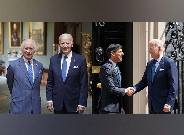 World News | Biden on Europe Tour Meets with UK's Rishi Sunak, Charles King III Ahead of NATO Meeting