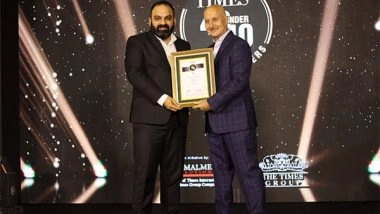 Business News | CyberFrat Founder & CEO Gaurav Batra, Felicitated at Times 40 Under 40