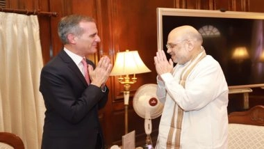World News | Home Minister Amit Shah Meets US Envoy Eric Garcetti, Discusses Terrorism, Drugs