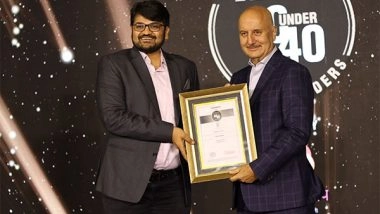Business News | Nutrifresh Farms Co-Founder & CEO Sanket Mehta, Felicitated at Times 40 Under 40