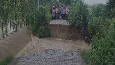 India News | Uttarakhand: Breach in Sonali River Raises Threat of Floods in Haridwar's Laksar Town 