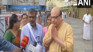 India News | AP: Day Ahead of Launch, ISRO Team Visits Tirupathi Temple with Miniature Model of Chandrayaan-3