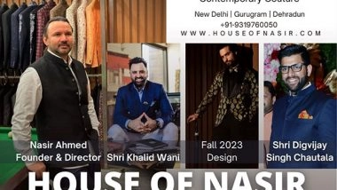 Business News | Celebrated Fashion Maestro Nasir Ahmed Redefines Luxury Menswear with Timeless Elegance and Contemporary Flair
