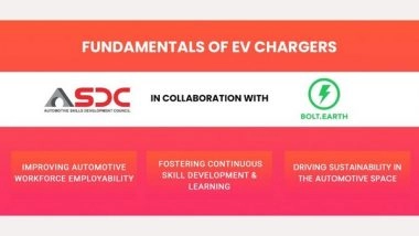 Business News | Bolt.Earth and ASDC Collaborated to Equip India's Automotive Workforce with EV Infrastructure Knowledge