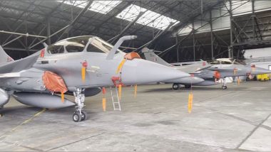 Bastille Day 2023: First Look of IAF's Rafale Fighter Jets That Will Participate in French National Day Parade on July 14 (Watch Video)