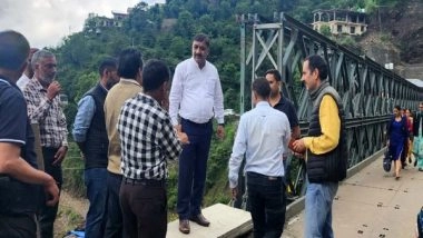 India News | Former Himachal BJP President Suresh Kashyap Inspects Flood Affected Areas in Shimla 
