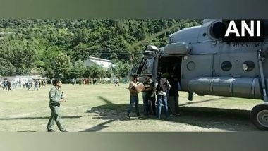 India News | Himachal Pradesh: Air Force Helicopters Deliver Relief Materials to Flood-affected Areas