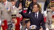 World News | PM Modi, President Macron Share Warm Hug, Witness Bastille Day Parade in Paris