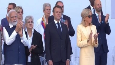 World News | PM Modi Attends Bastille Day Parade as Guest of Honour, Indian Soldiers March with French Troops