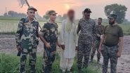 India News | BSF Arrests Pak National for Inadvertently Crossing India-Pak Border in Punjab's Amritsar