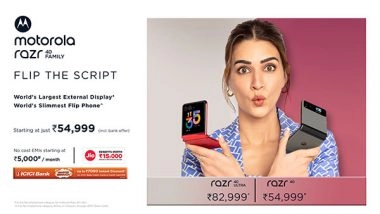 Business News | Motorola Razr40 Ultra and Razr40: The Slimmest, Gapless and Nearly Creaseless Flip Phones to Go on Sale Starting 15th July