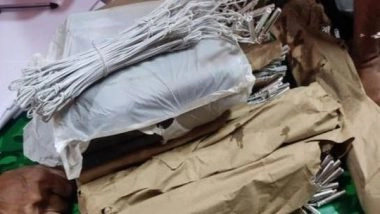 India News | Huge Cache of Gelatin Sticks, Detonators Seized in Assam's Kalain Masaimpur Road; One Apprehended