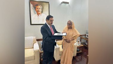 World News | Gautam Adani Meets Bangladesh PM in Dhaka; Commissions India's First Transnational Power Project