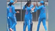 Sports News | Amanjot Kaur's Four-wicket Haul Helps India Restrict Bangladesh to 152 in 1st ODI