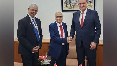 World News | Gujarat: RBI Governor Meets Swiss National Bank’s Thomas Jordan During G20 Meet