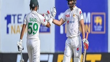 Sports News | SL Vs Pak, 1st Test: Saud Shakeel-Agha Salman's Unbeaten 120-run Stand Bail Visitors out of Trouble (Day 2, Stumps)