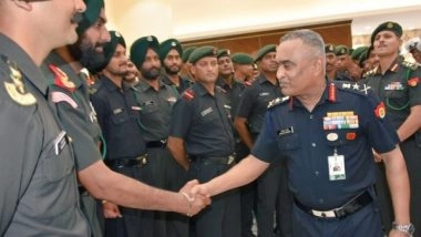 India News | Indian Army Chief Interacts With, Felicitates Tri-services Contingent of Armed Forces Which Participated in Bastille Day Parade 
