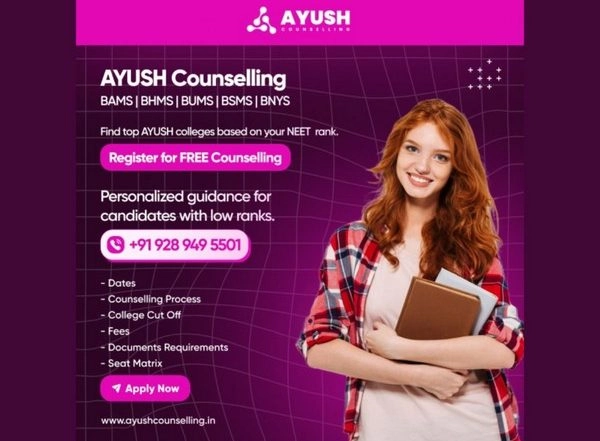 Business News | AYUSH Counselling 2023: Expert Guidance for Government and Reputed Private Colleges to Choose the Right College