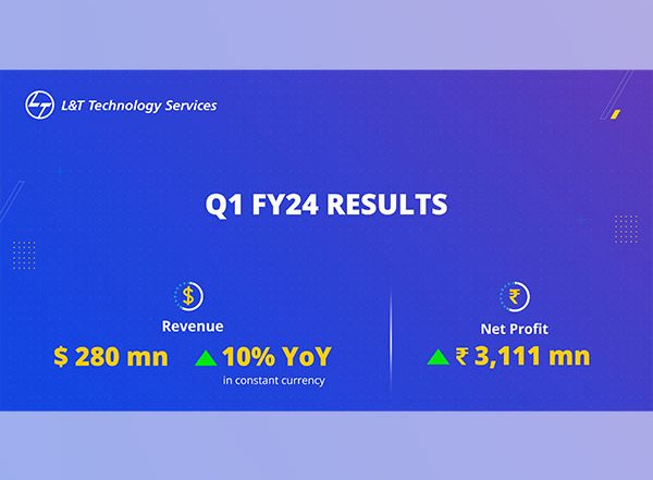 Business News | L&T Technology Services Reports 15 Per Cent Growth in Q1FY24