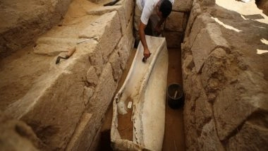 World News | Roman Era Sarcophagus Unearthed in Gaza