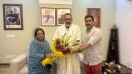 India News | Himachal Cong Chief Pratibha Singh, State Minister Vikramaditya Singh Meet Union Minister Giriraj Singh in Delhi