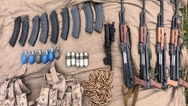 India News | J-K: Two Terrorists Gunned Down as Army Foils Infiltration Bid; Huge Catchment of Weapon Recovered