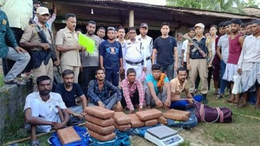 India News | Police Seize Large Quantities of Cannabis in Assam's Karimganj District, 6 Held  