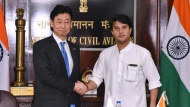 World News | Union Minister Jyotiraditya Scindia Meets Japan's Economy, Trade and Industry Minister in Delhi