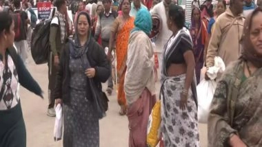 India News | J-K: Pilgrims Leave for Amarnath Yatra from Pantha Chowk Base Camp in Srinagar