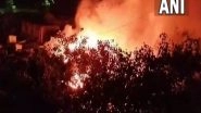 West Bengal Fire Video: Massive Blaze Erupts at Howrah Market, Over 50 Shops Damaged