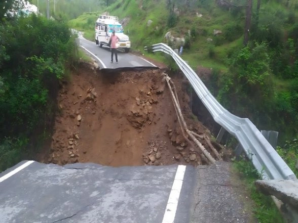 Gairsain-Karnprayag National Highway Washed Away in Heavy Rain 