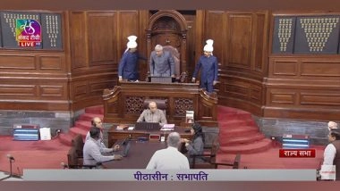 India News | Rajya Sabha Adjourned Till 2.30 Pm Amid Opposition Uproar over Manipur Violence